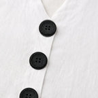 Isbeth | Women's V-Neck Button-Front Sleeveless Tank Top