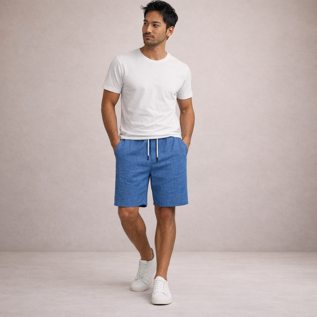Matteo | Men's Relaxed-Fit Straight Hem Summer Shorts