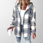 Tilda | Women's Plaid Hooded Zip-Up Jacket – Weekend Errands
