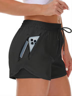 Cordelia | Women's High-Waist Zip-Pocket Running Shorts