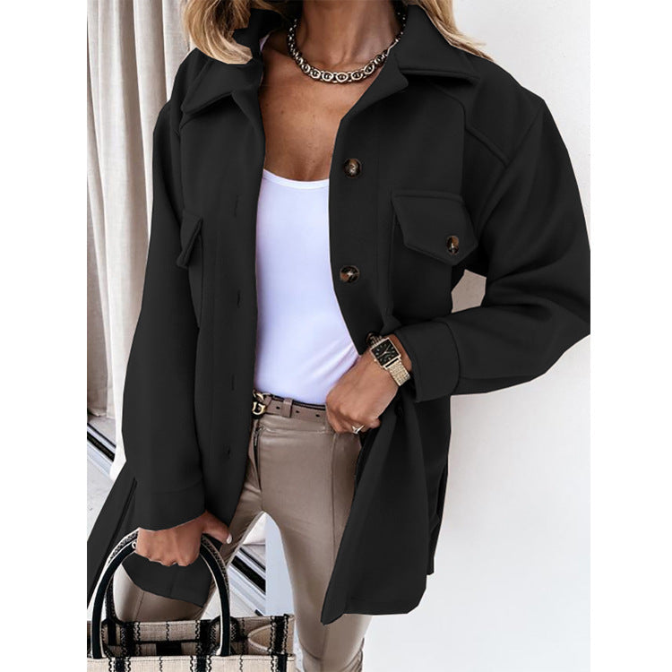 Lilian | Women's Notched Lapel Button-Front Coat