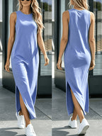 Marlene | Women's Sleeveless Side-Split Tank Maxi Dress