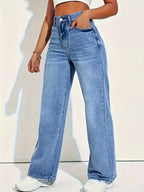 Hanna | Wide-Leg Straight Jeans with Belt Loops for Women