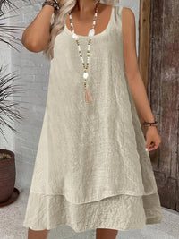 Sinead | Women's Sleeveless Tiered Hem Mini Dress