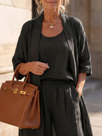Liesbeth | Women's Relaxed Wide Leg Three-Piece Set