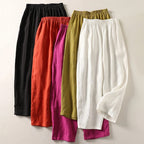 Nadia | Women's High-Waist Wide-Leg Trousers with Side Pockets