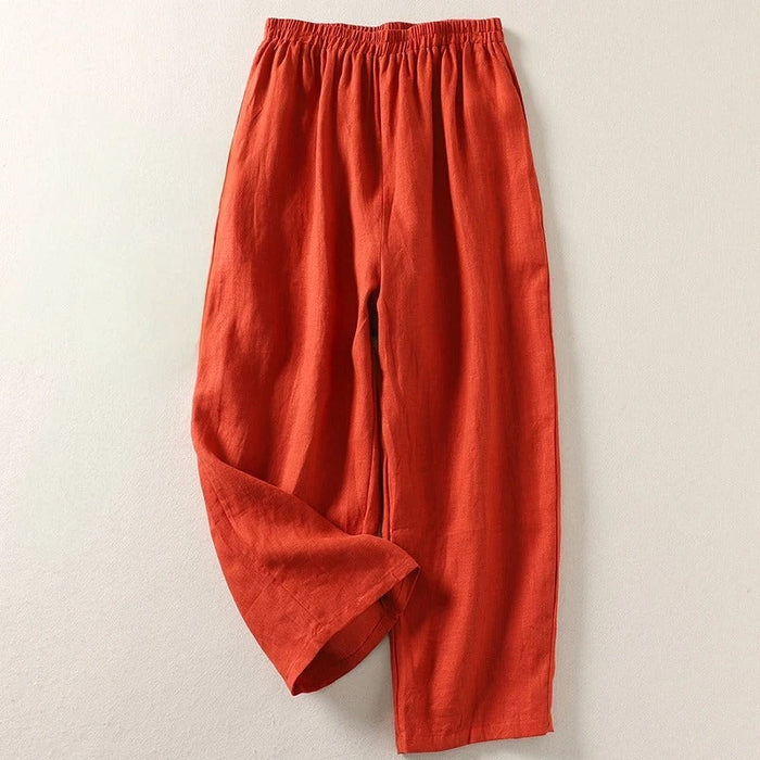 Nadia | Women's High-Waist Wide-Leg Trousers with Side Pockets