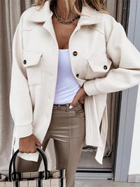 Lilian | Women's Notched Lapel Button-Front Coat