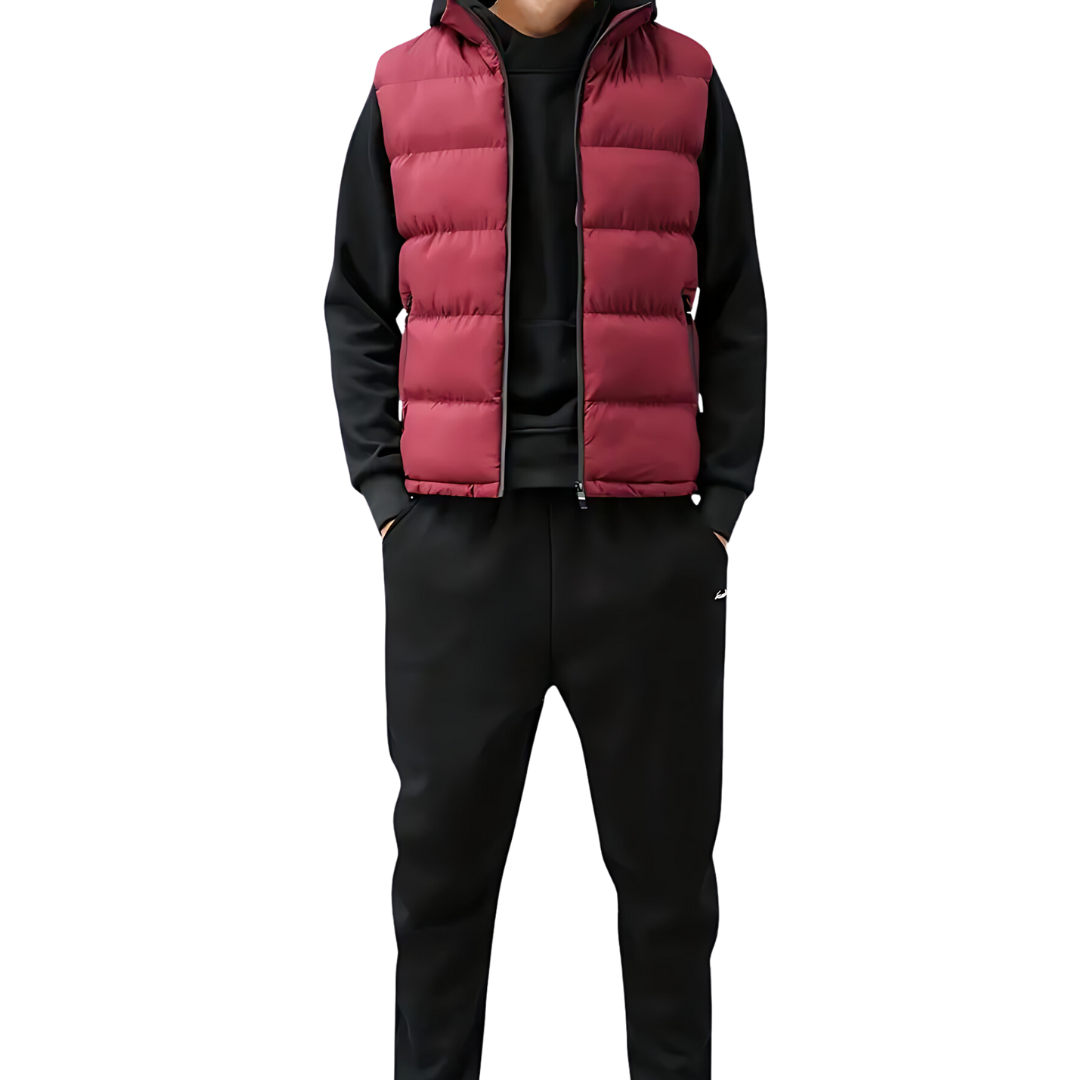 Gustav | Men's Quilted Puffer Vest with Zip Front for Layering