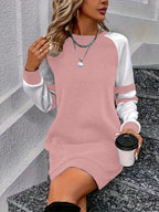 Vivienne | Women's Colour-Block Long Sleeve Mini Dress