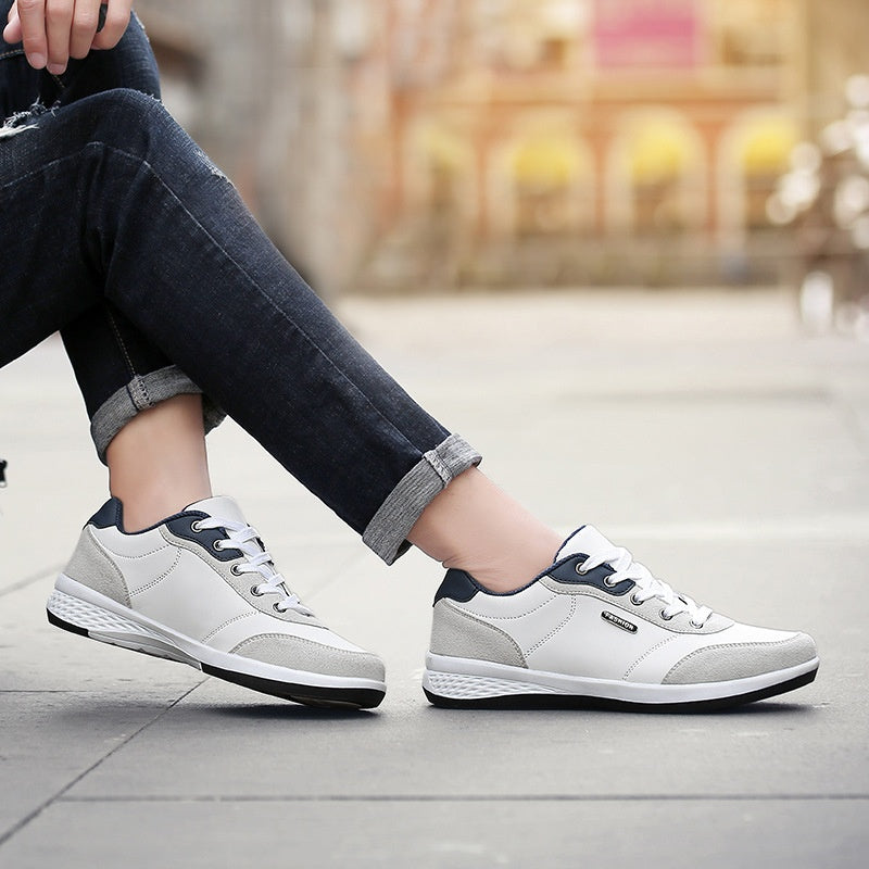 Rhys | Men's Lace-Up Leather-Look Sneakers
