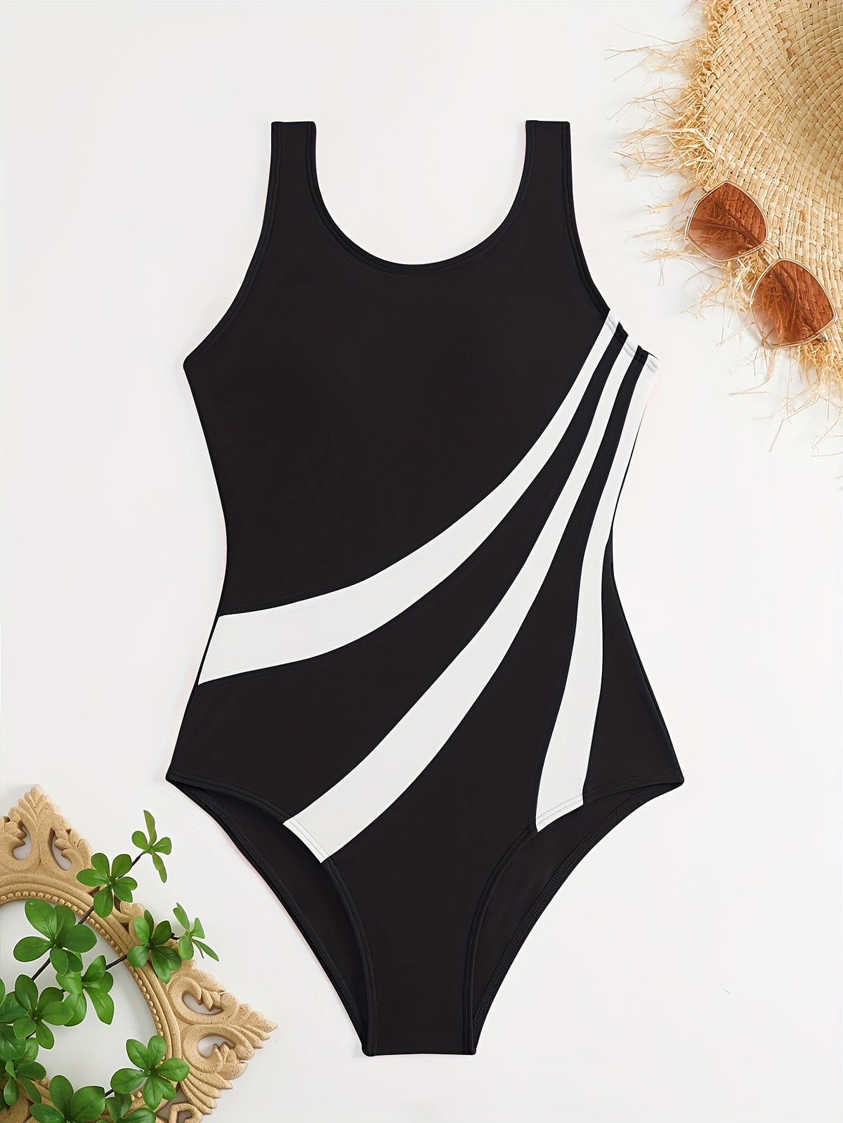 Constance | Women's Colour-Block Racerback Bodycon Swimsuit