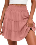 Willow | Women's High-Waist Ruffle Skort with Built-In Shorts