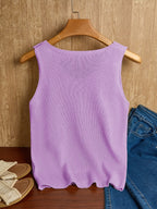 Guusje | Women's Pointelle Knit Sleeveless Tank Top