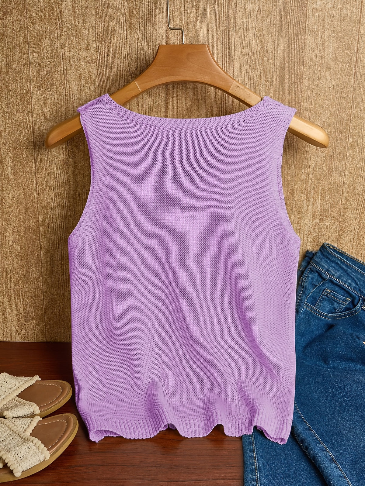 Guusje | Women's Pointelle Knit Sleeveless Tank Top