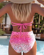 Amelie | Women's Leopard Print V-Neck Bikini Two-Piece Set
