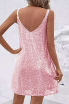 Queenie | Women's Sequin V-Neck Cocktail Dress Mini