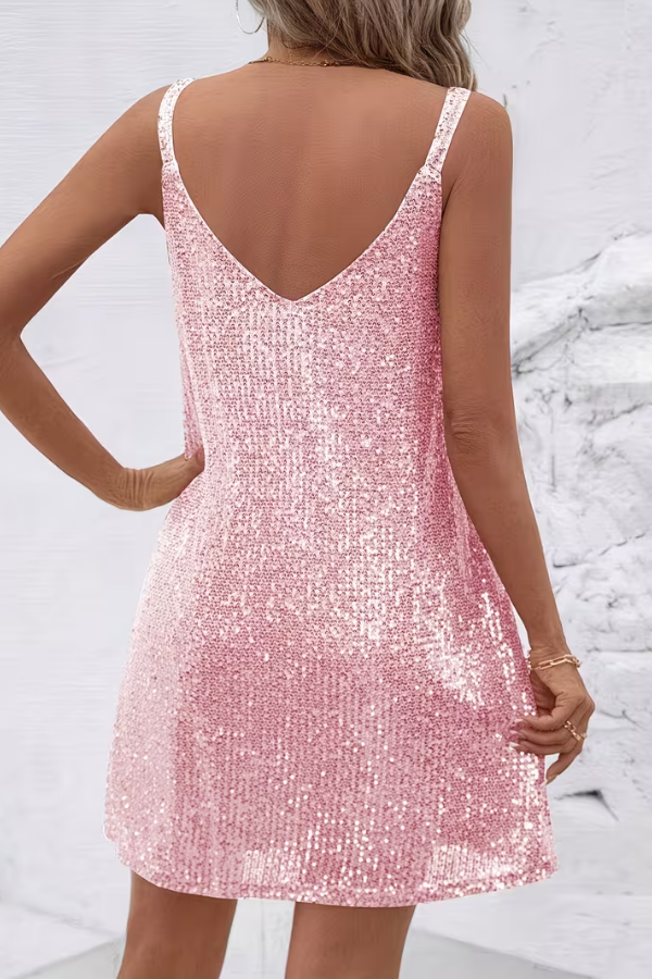 Queenie | Women's Sequin V-Neck Cocktail Dress Mini