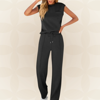 Cecile | Women's Two-Piece Set Relaxed-Fit Loungewear Co-ord