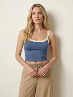 Dilara | Women's Sleeveless Square-Neck Bodycon Top