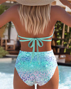 Amelie | Women's Leopard Print V-Neck Bikini Two-Piece Set
