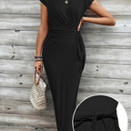 Ellen | Women's Twist-Waist Bodycon Maxi Dress
