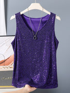 Rachel | Women's Sequin V-Neck Lace Corset Top