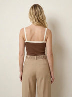 Dilara | Women's Sleeveless Square-Neck Bodycon Top