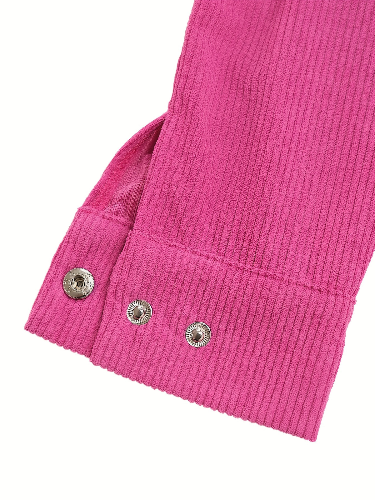 Denise | Women's Ribbed Corduroy Shacket with Flap Pockets