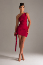 Victoria | Women's Asymmetric Ruffle Mini Dress