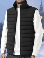 Barend | Men's Quilted Zip-Up Puffer Vest with Stand Collar