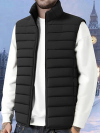 Barend | Men's Quilted Zip-Up Puffer Vest with Stand Collar