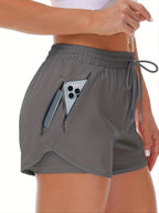Cordelia | Women's High-Waist Zip-Pocket Running Shorts
