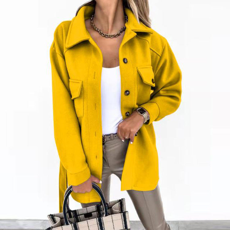Lilian | Women's Notched Lapel Button-Front Coat