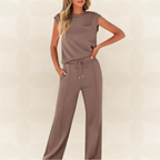 Cecile | Women's Two-Piece Set Relaxed-Fit Loungewear Co-ord