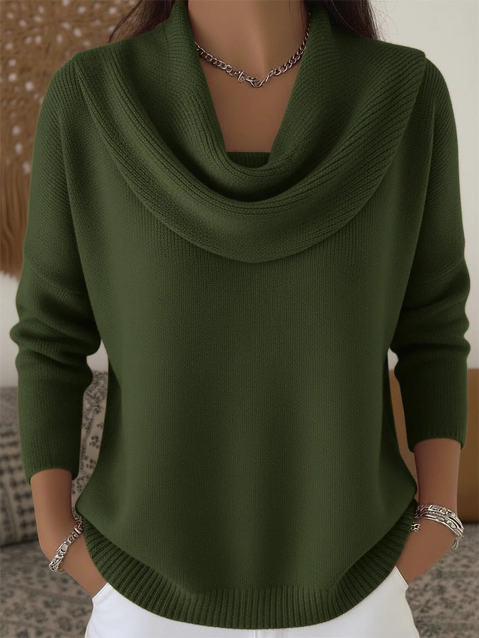 Thea Cowl Neck Merino Wool Jumper