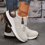 Yasmin | Women's Ribbed Sneakers with Block Sole