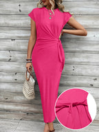 Ellen | Women's Twist-Waist Bodycon Maxi Dress