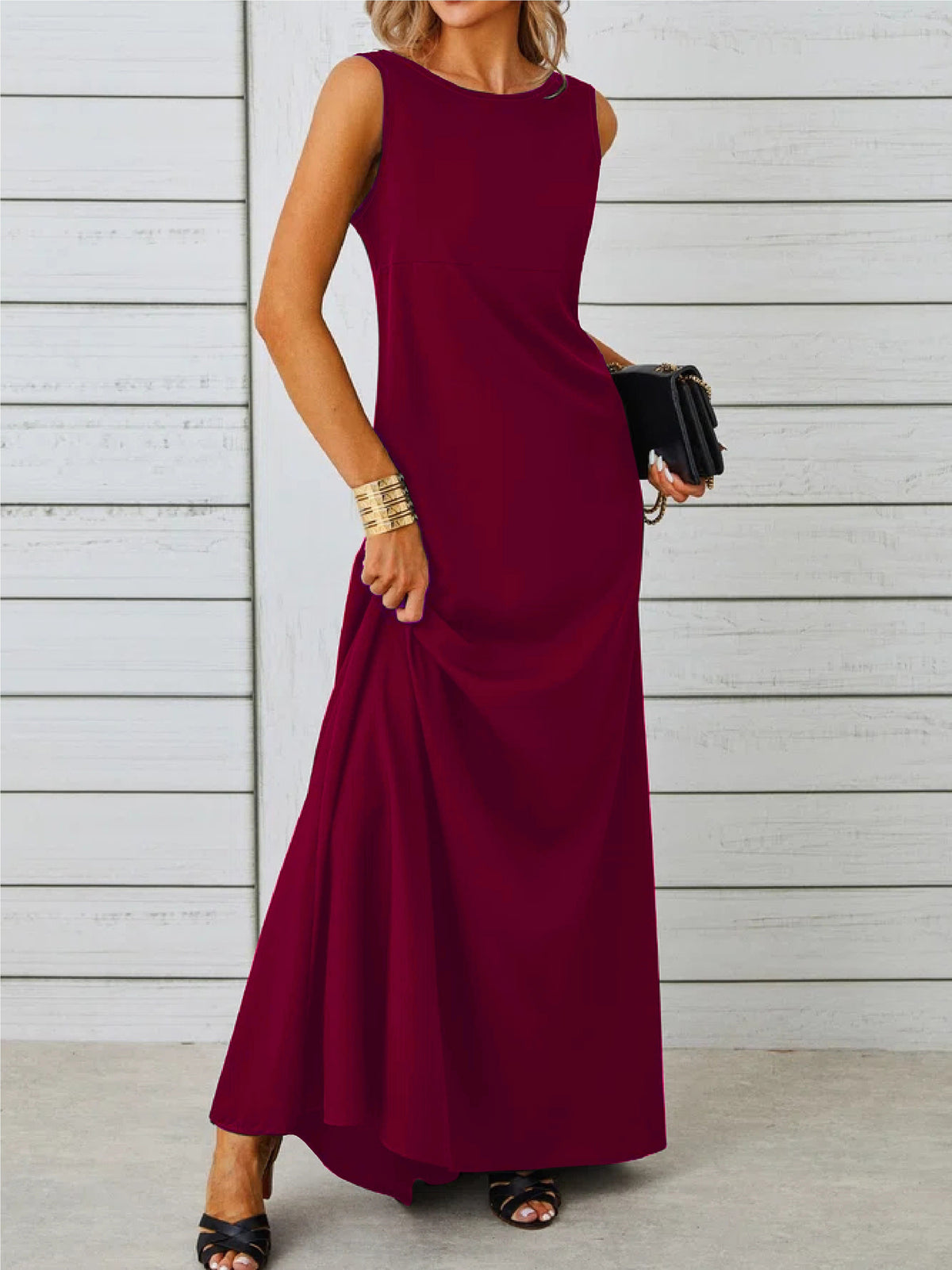 Bellamy | Women's Sleeveless A-Line Cocktail Dress Maxi