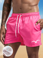 Bent | Men's Seagull Print Drawstring Beach Shorts