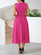 Jodie | Women's Wrap V-Neck Pleated Midi Dress