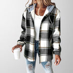 Tilda | Women's Plaid Hooded Zip-Up Jacket – Weekend Errands