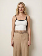 Dilara | Women's Sleeveless Square-Neck Bodycon Top