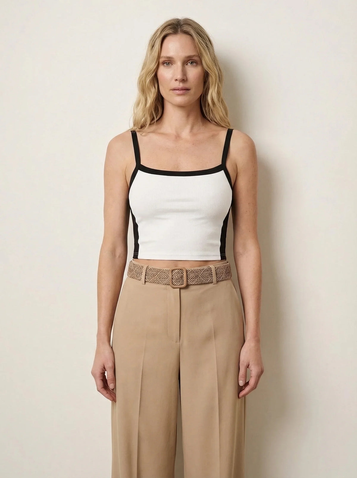 Dilara | Women's Sleeveless Square-Neck Bodycon Top