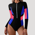 Loes | Women's Zip-Front Long-Sleeve One-Piece Swimsuit