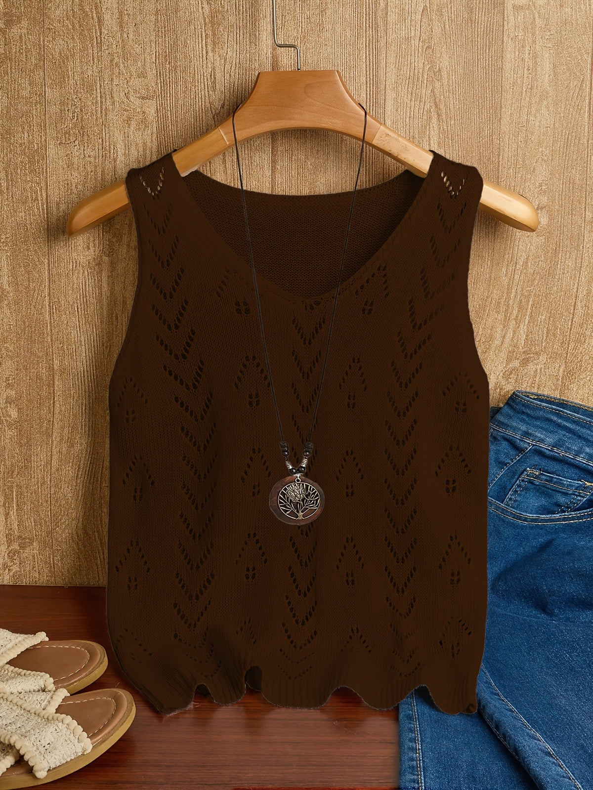 Guusje | Women's Pointelle Knit Sleeveless Tank Top