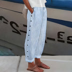Nadia | Women's Wide-Leg Trousers with Elastic Waist