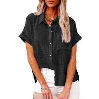 Mathilde | Women's V-Neck Short Sleeve Blouse