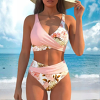 Zara | Women's High-Waist Two-Piece Swimsuit V-Neck