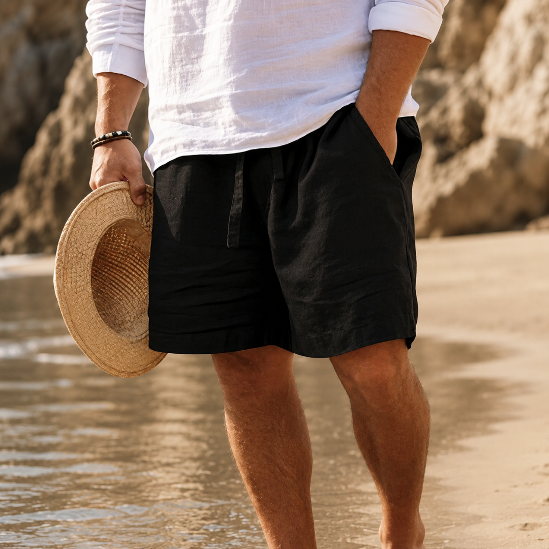 Arne | Men's Drawstring Beach Shorts with Side Pockets